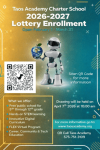 Taos Academy Lottery Enrollment Open